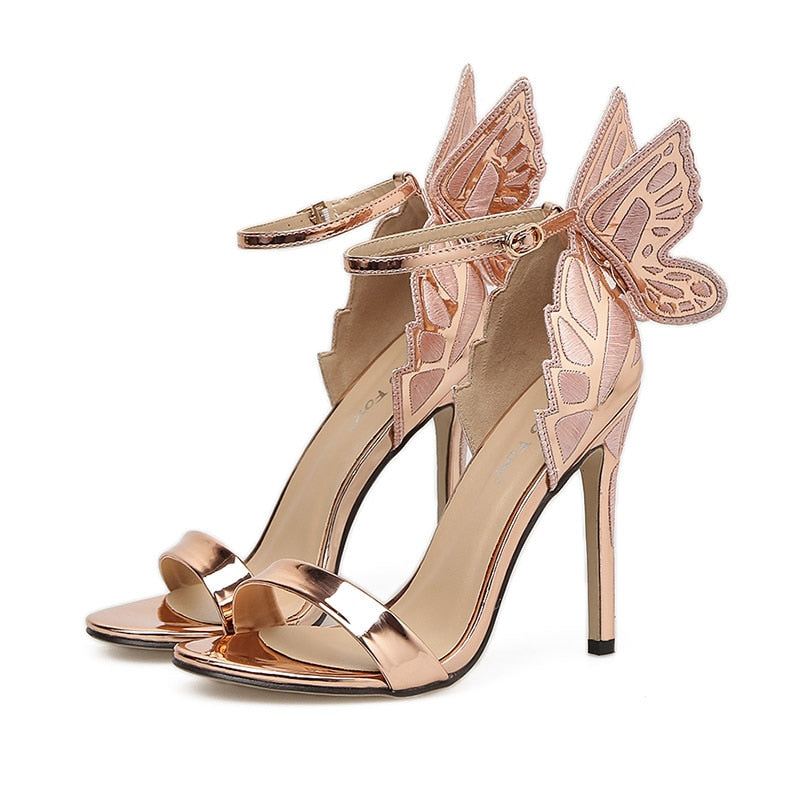 PINK BUTTERFLY HEELS – MODAX SHOES