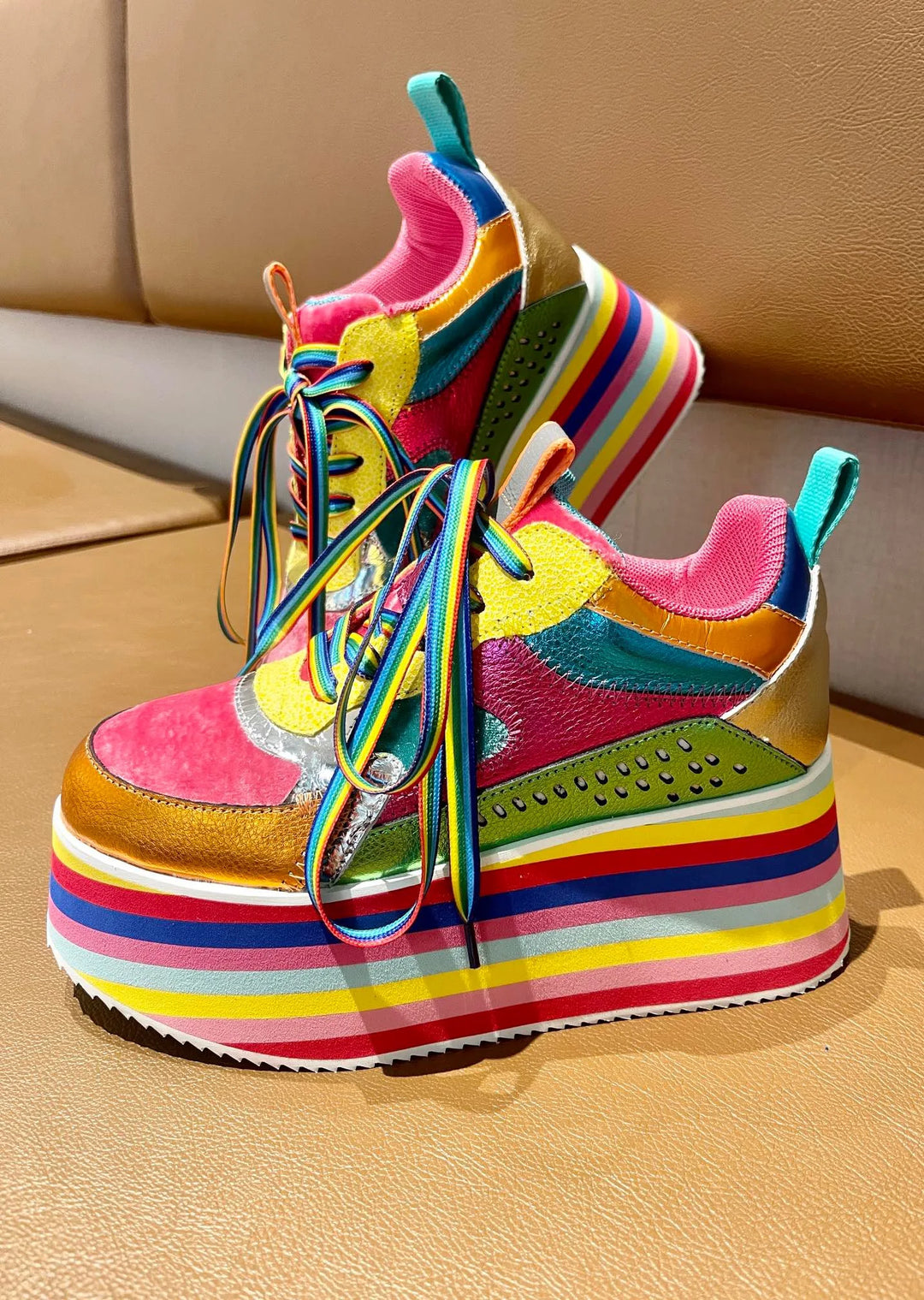 rainbow platform trainers