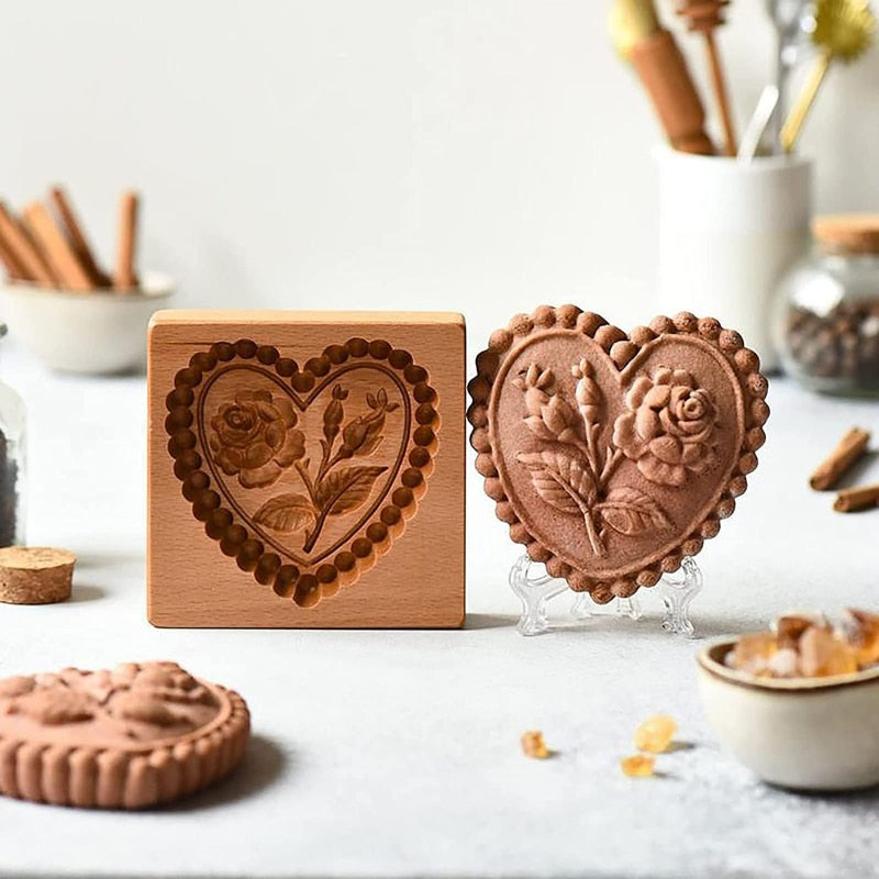 Traditional moulded shortbread – using my Mum's shortbread mould.