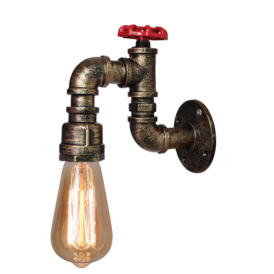 Industrial pipe deals wall sconce