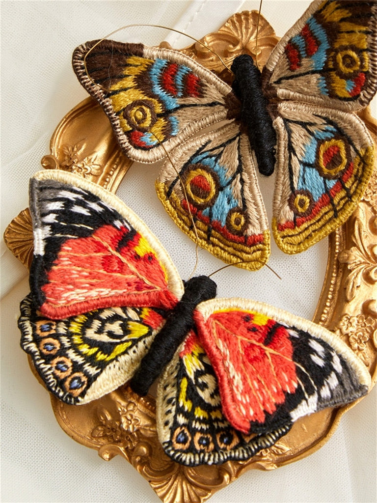 Tambour Embroidery Brooch Craft Kits-Insect 4 Pcs
