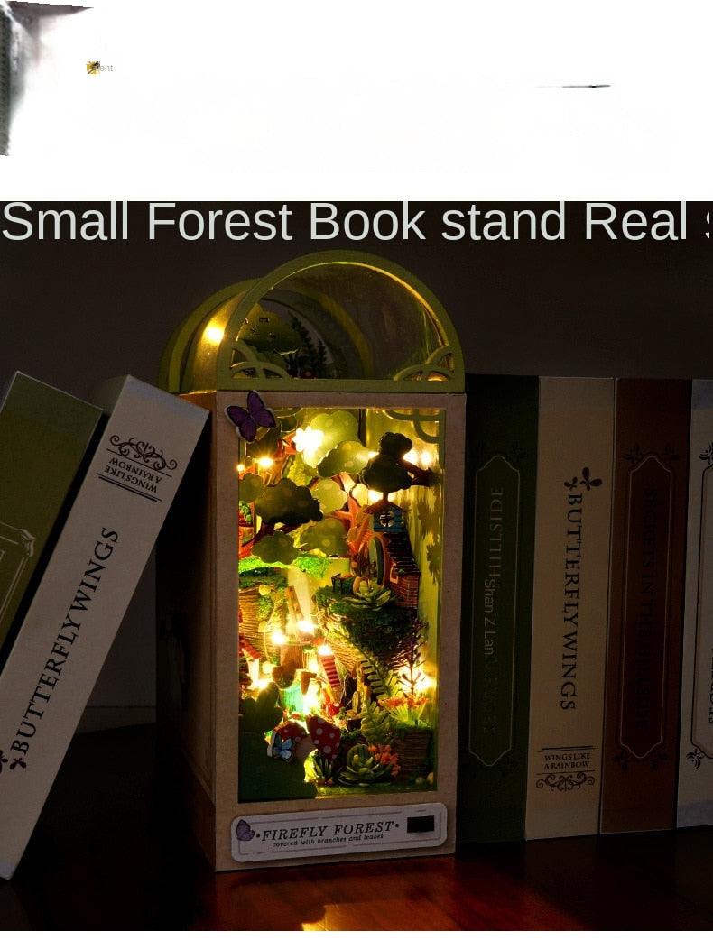 Firefly Forest/loisirs Années Roroom Bricolage Maison de poupée Booknook  Bibliothèque Insert Decor Alle Puzzle-light Up