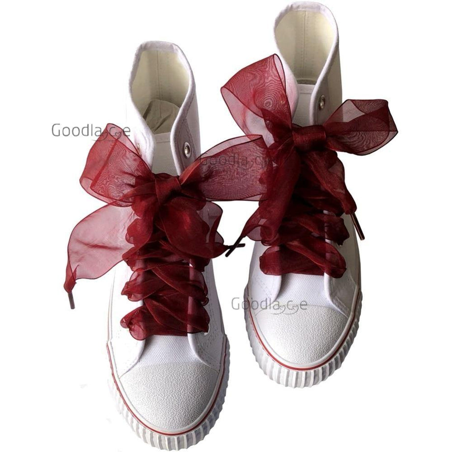 Red ribbon shoe on sale laces