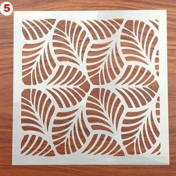 1PCS 13*13Cm Shoe Template DIY Layering Stencils Wall Painting